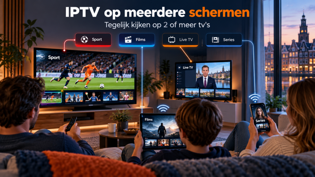 IPTV Meerdere Schermen: Tegelijk Kijken op 2 of Meer TV’s (2026)